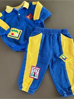 OshKosh B'gosh Boys Vintage 90’s Colorblock Matching Sweatsuit Set